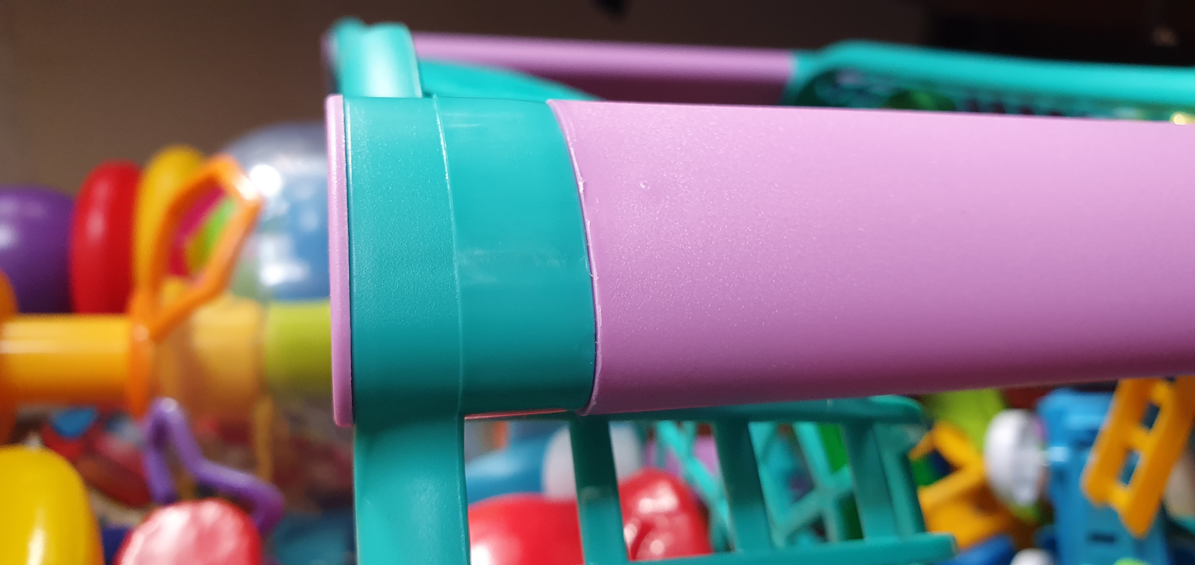 Фотография покупателя товара Этажерка для игрушек на колёсах 3 секции IDEA «Конфетти», цвет бирюзовый - Фото 3
