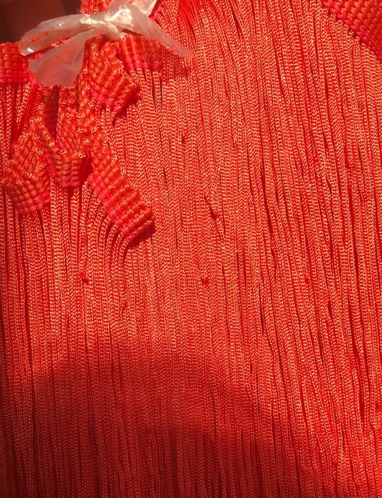Фотография покупателя товара Тесьма декоративная «Бахрома», 30 см, 5 ± 1 м, цвет оранжевый - Фото 2