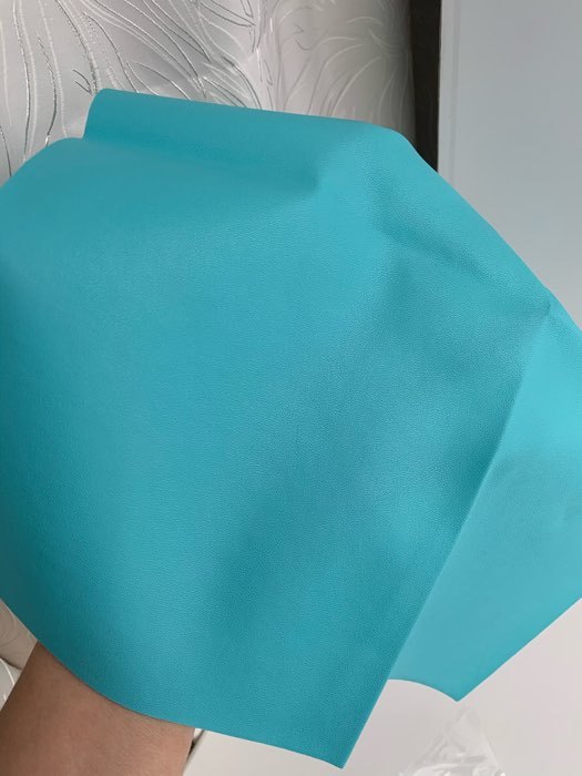 Фотография покупателя товара Ткань для пэчворка декоративная кожа «Голубая волна», 33 х 33 см