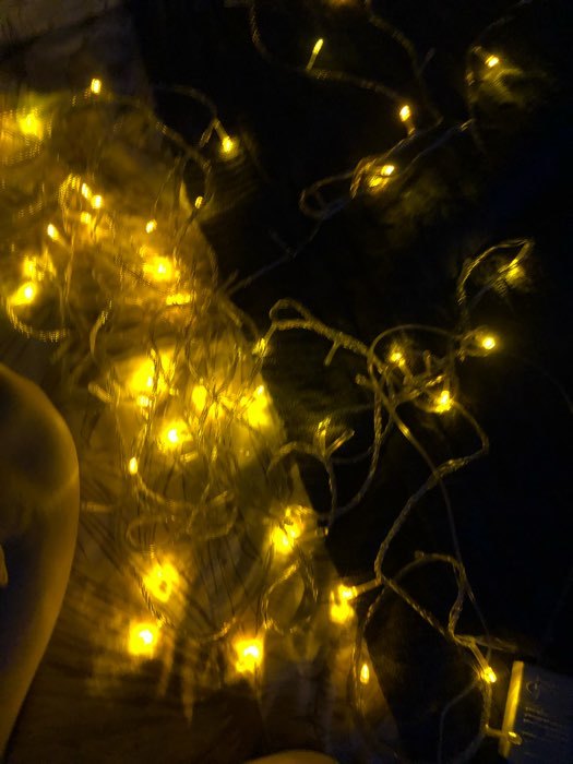 Фотография покупателя товара Гирлянда «Нить» 20 м, IP20, тёмная нить, 200 LED, свечение жёлтое, 8 режимов, 220 В - Фото 250