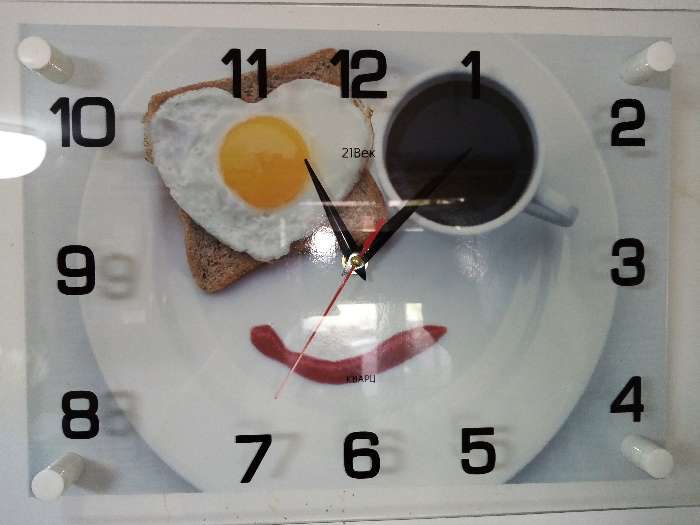 Фотография покупателя товара Часы настенные: Кухня, "Завтрак", бесшумные, 25 х 35 см - Фото 2