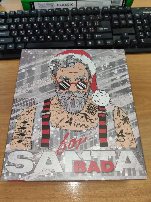 Фотография покупателя товара Набор подарочный «Новый год: Bad Santa» полотенце и аксессуары