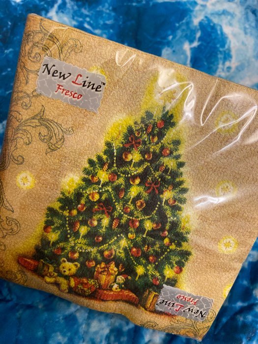 Фотография покупателя товара Салфетки бумажные Fresco, 33х33 см, 2 слоя, 20 шт, с рисунком "Новогодняя ель" - Фото 7