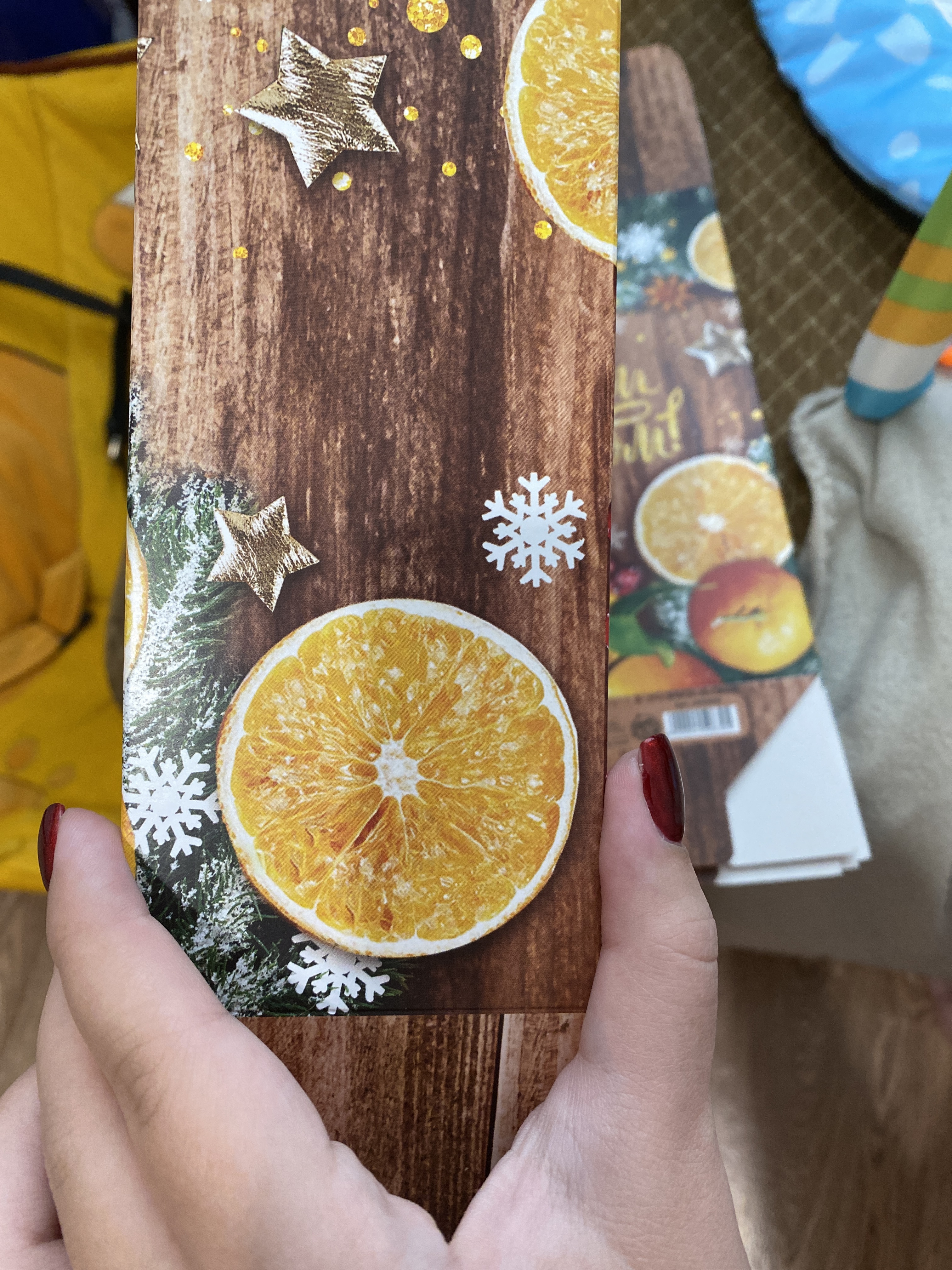 Фотография покупателя товара Складная коробка «Зимние мандарины», 16 × 23 × 7.5 см - Фото 3