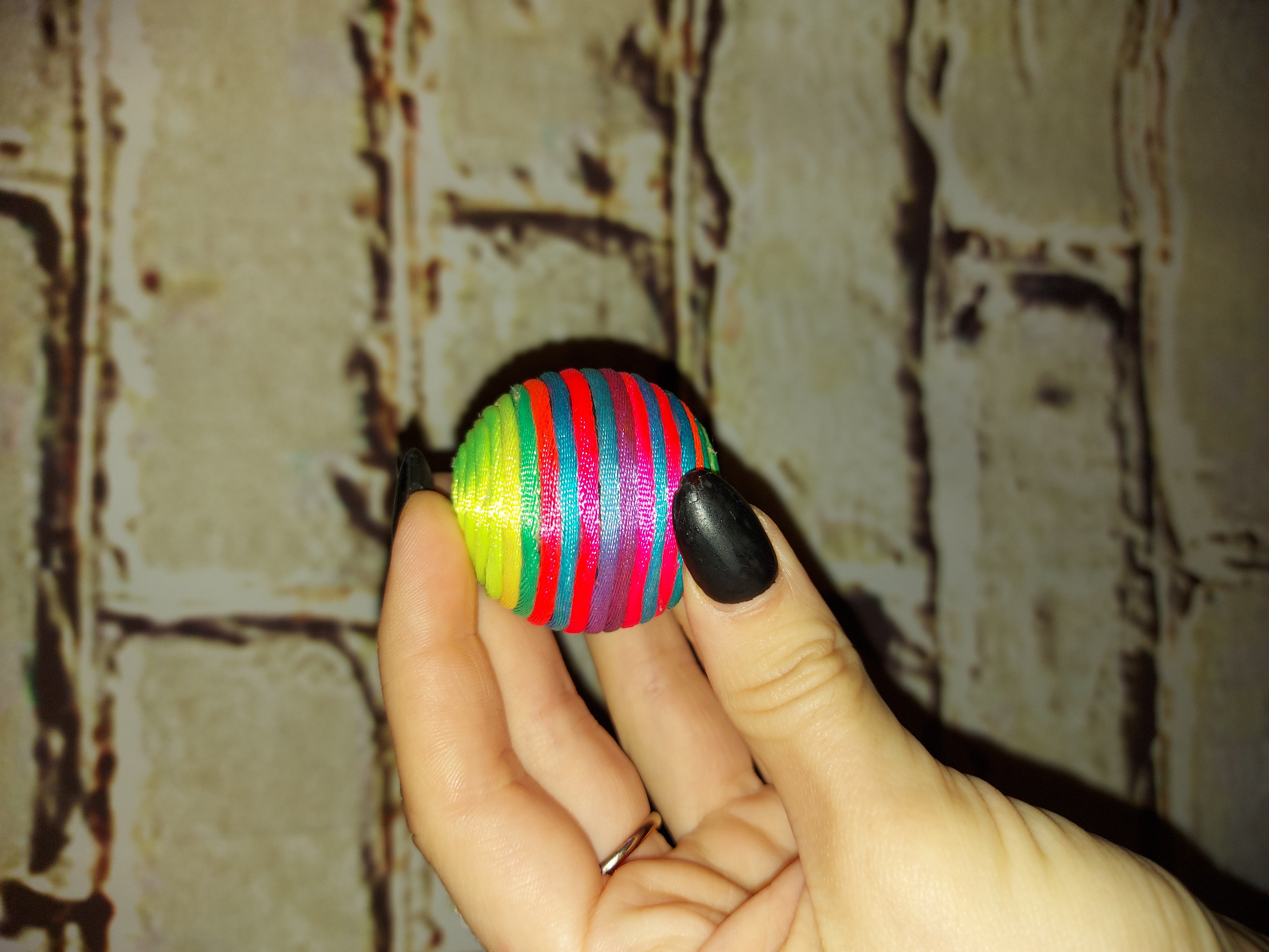 Фотография покупателя товара Мяч текстильный "Полосатик", 4,8 см, микс цветов
