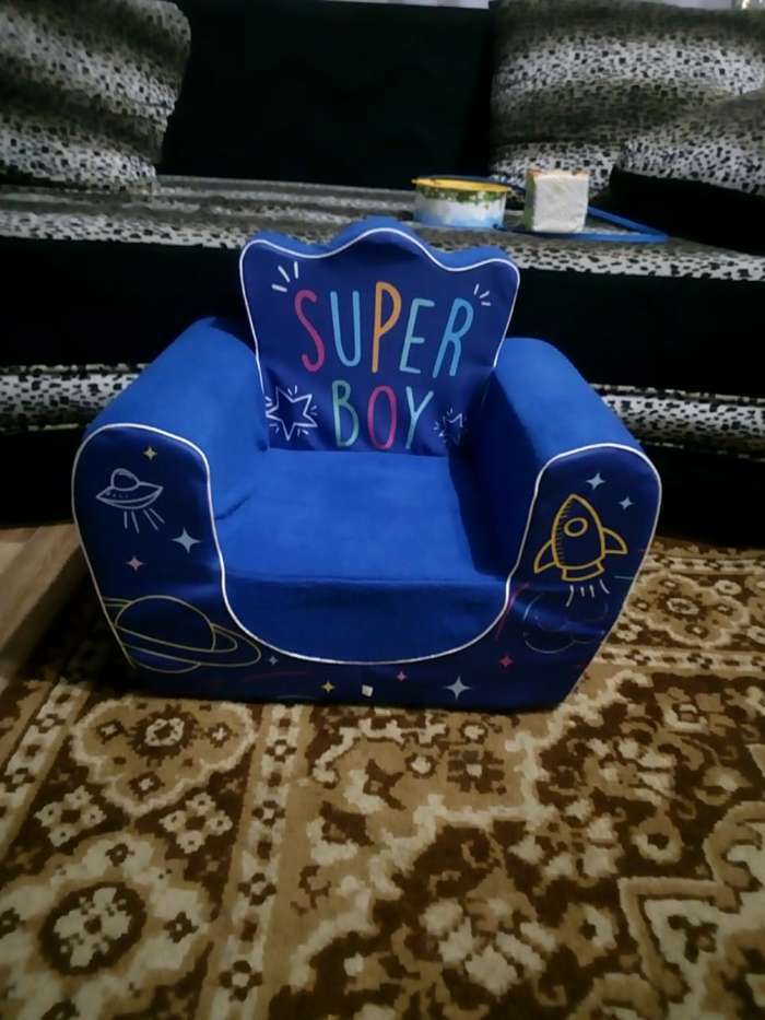 Фотография покупателя товара Мягкая игрушка-кресло Super Boy, цвет синий - Фото 11