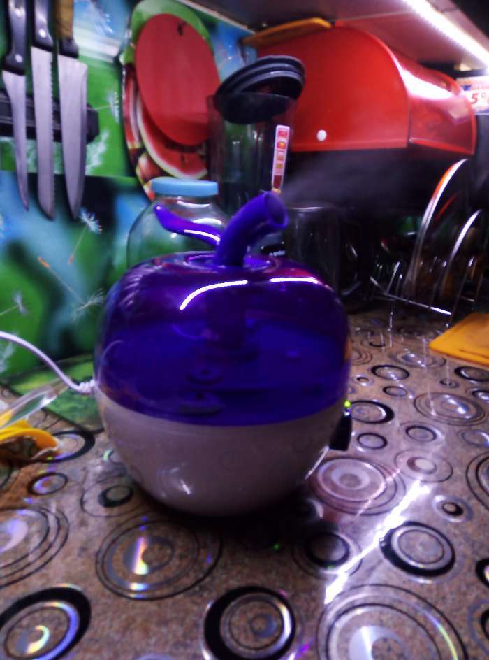 Фотография покупателя товара Увлажнитель воздуха Luazon LHU-02, ультразвуковой, 2.4 л, 25 Вт, бело-фиолетовый - Фото 35