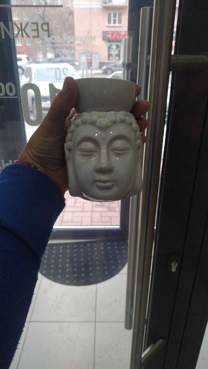 Фотография покупателя товара Аромалампа керамика "Будда с чашей на голове" МИКС 11,5х8х9 см - Фото 5