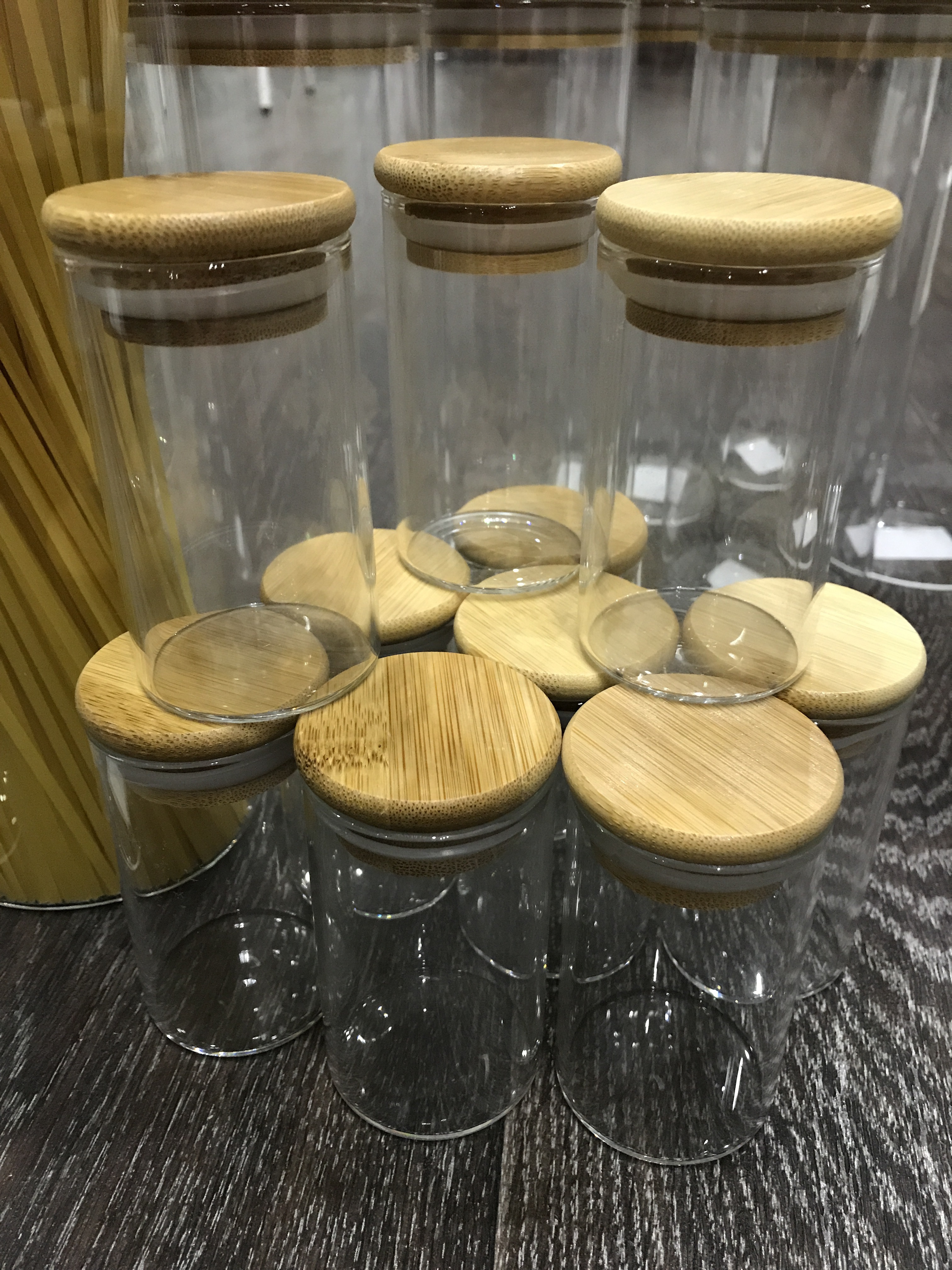 Фотография покупателя товара Баночка стеклянная для специй с бамбуковой крышкой «Эко», 100 мл, 5×8 см - Фото 18