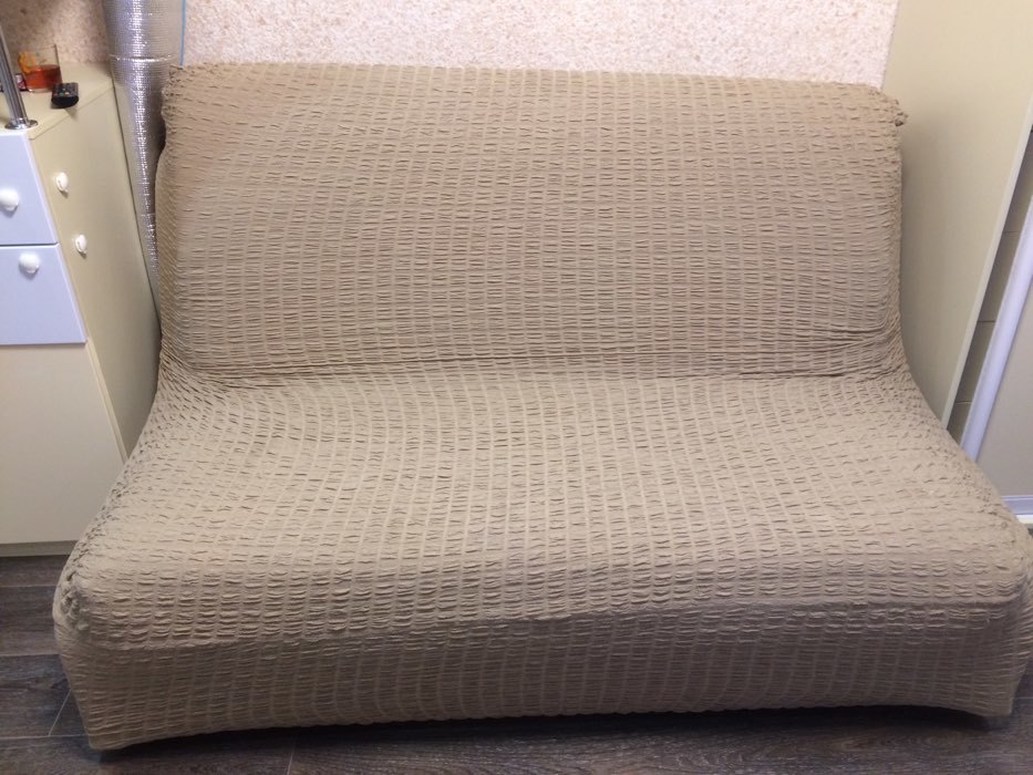 Фотография покупателя товара Чехол для двухместного дивана Karna, без подлокотников, без юбки, цвет кофейный - Фото 2