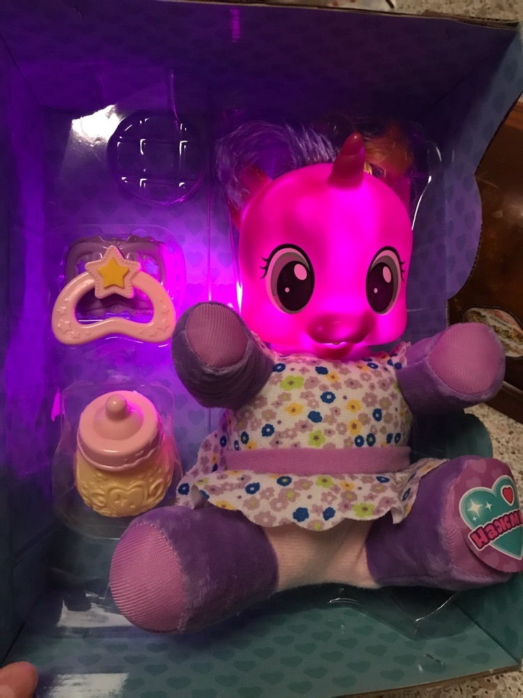 Фотография покупателя товара Интерактивная игрушка «Любимая пони» с аксессуарами, свет, звук, цвет фиолетовый - Фото 1