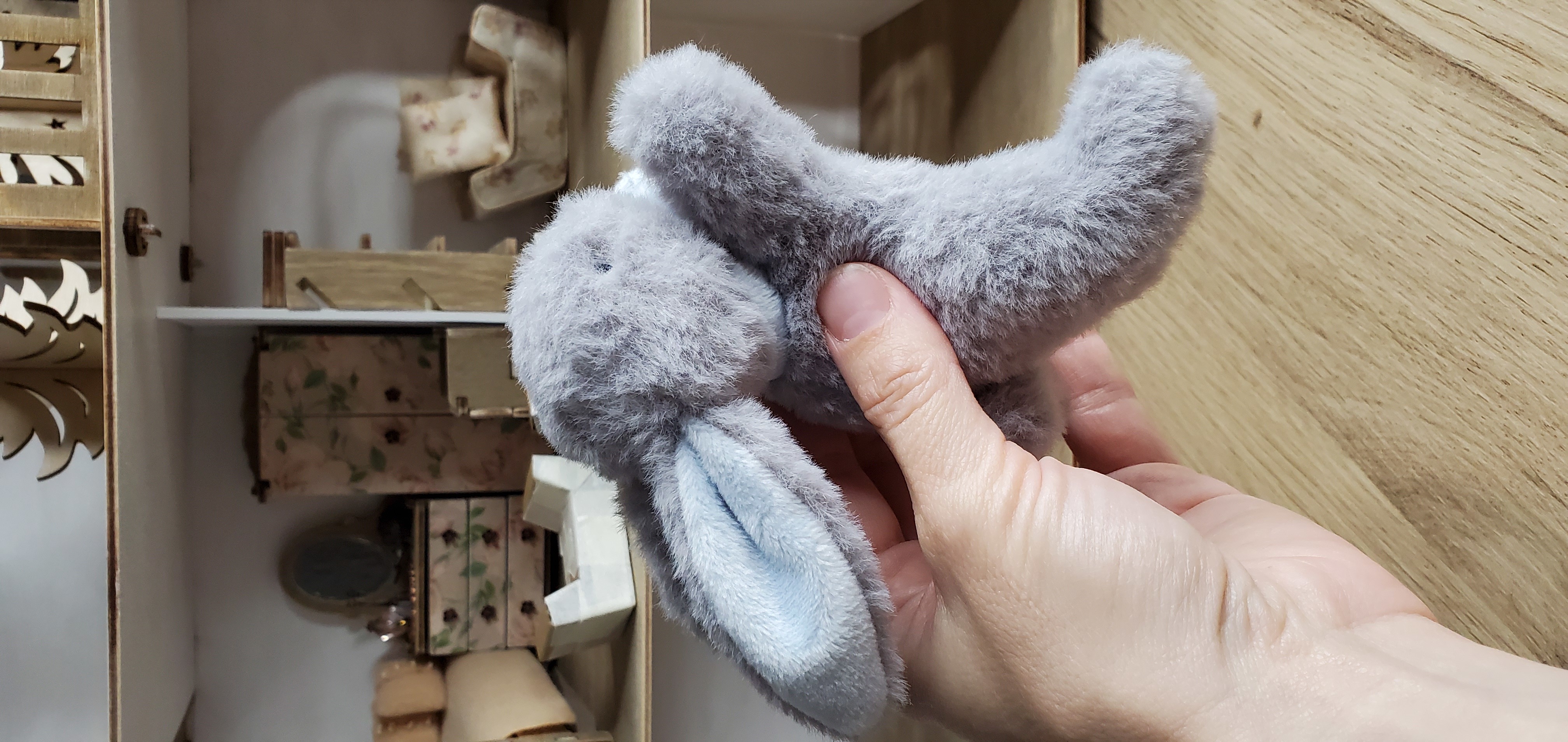 Фотография покупателя товара Мягкая игрушка-брелок «Кролик», 10 см, МИКС - Фото 1