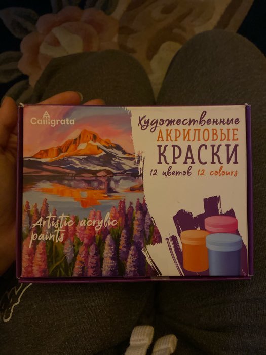 Фотография покупателя товара Краска акриловая, набор 12 цветов х 20 мл, Calligrata, художественная, морозостойкая, в картонной коробке - Фото 26