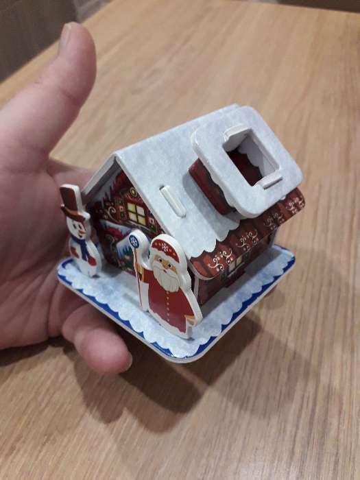 Фотография покупателя товара 3D Конструктор фигурки «Дом деда мороза» - Фото 3
