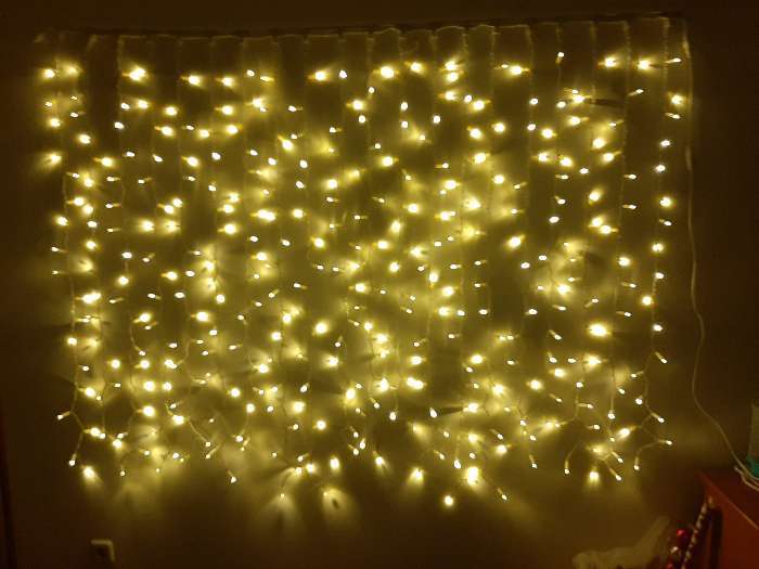 Фотография покупателя товара Гирлянда «Занавес» 2 × 1.5 м, IP65, УМС, белая нить, 360 LED, свечение белое, 220 В - Фото 4