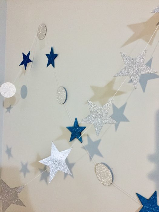 Фотография покупателя товара Гирлянда «Звёздочки», 200 см, цвет серебряный - Фото 1