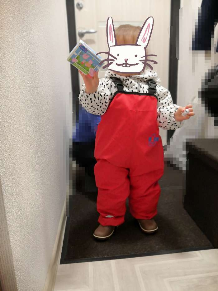 Фотография покупателя товара Полукомбинезон детский, непромокаемый, цвет красный, рост 116 см - Фото 3