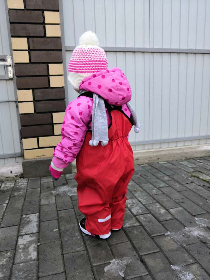 Фотография покупателя товара Полукомбинезон детский, непромокаемый, цвет красный, рост 116 см - Фото 5