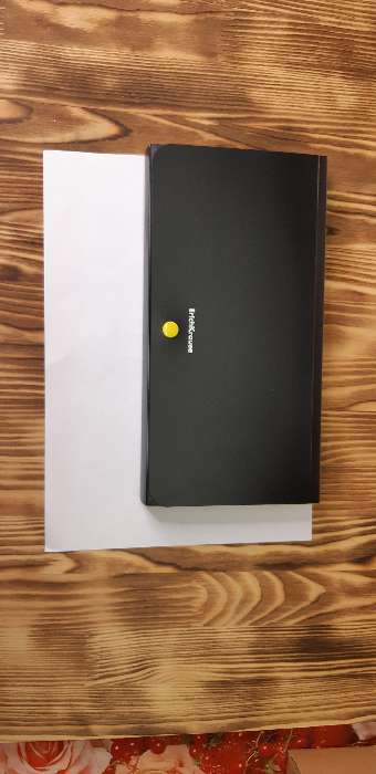 Фотография покупателя товара Папка-картотека, 260 х 138 мм (Travel), 12 отделений, 700 мкм, ErichKrause "Matt Accent", на кнопке, тиснение "песок", черная, микс - Фото 2