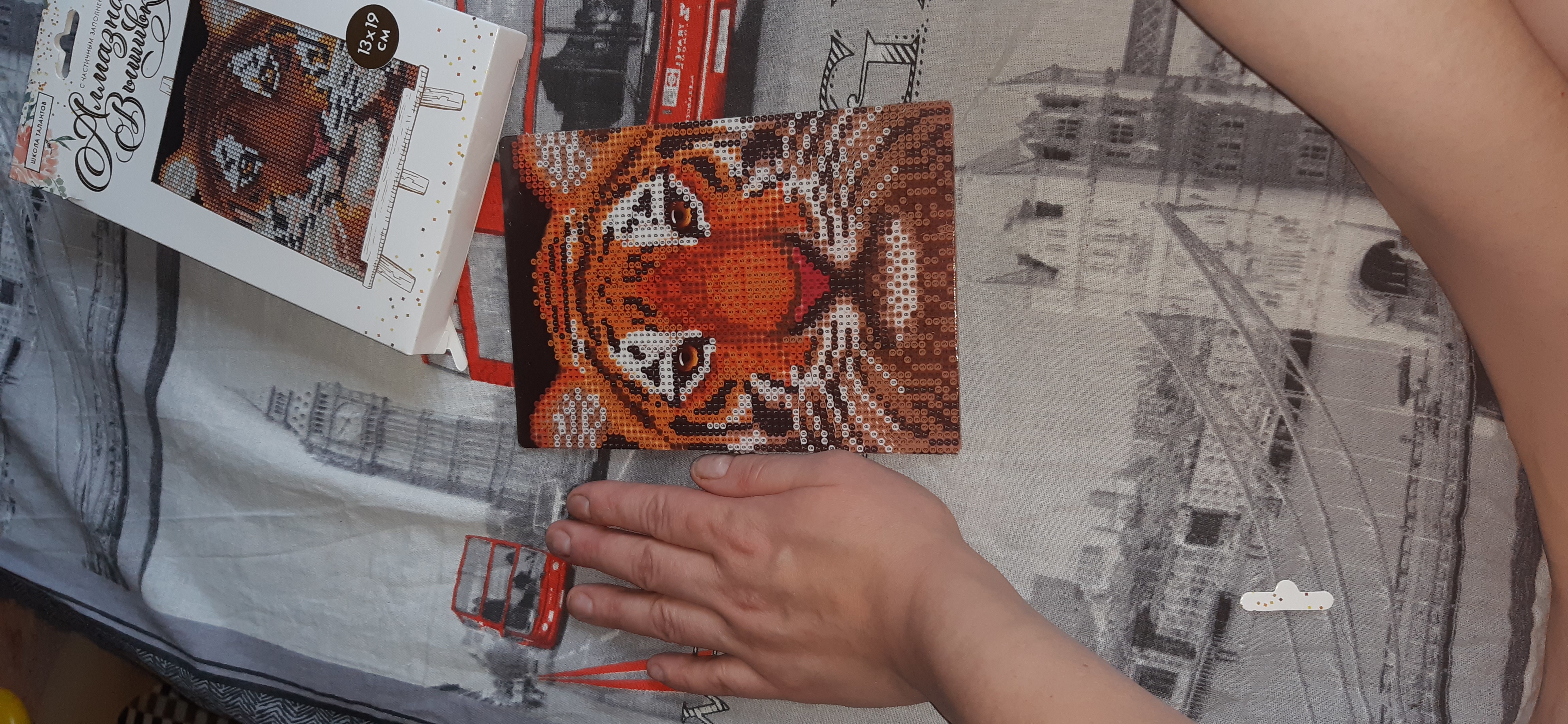 Фотография покупателя товара Алмазная вышивка на подставке «Тигр», 13 × 19 см. Набор для творчества - Фото 1