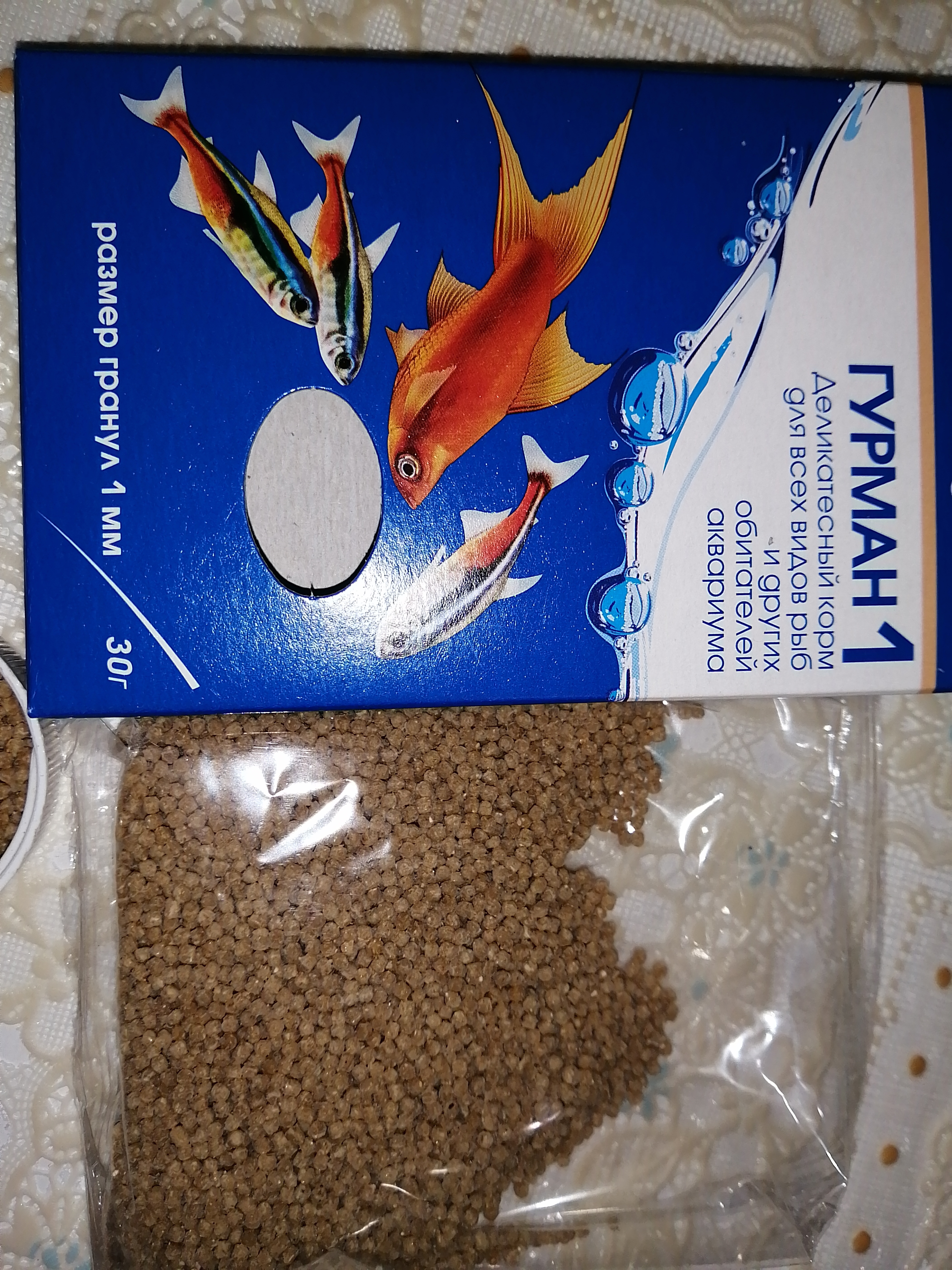 Фотография покупателя товара Корм для рыб ЗООМИР "Гурман-1"  деликатес 1 мм, коробка, 30 г - Фото 2