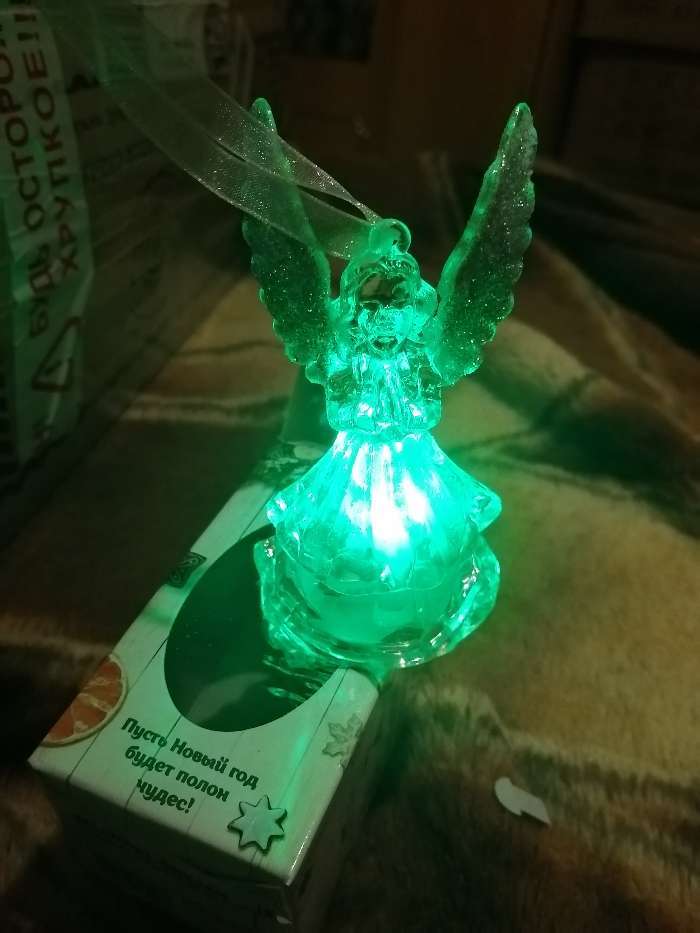 Фотография покупателя товара Игрушка световая "Ангел" (батарейки в комплекте) 1 LED, RGB, СЕРЕБРЯНЫЙ - Фото 2