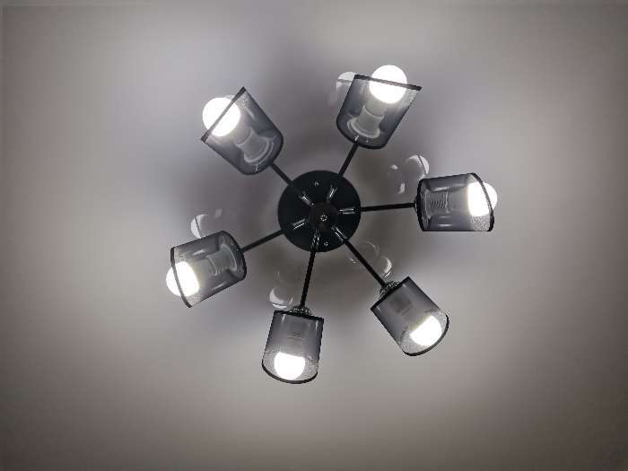 Фотография покупателя товара Люстра "Модерни" 3x60Вт Е27 черный 25x45x45 см. - Фото 1