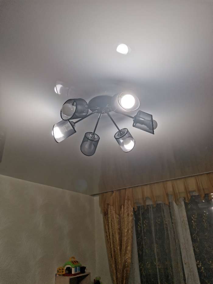 Фотография покупателя товара Люстра "Модерни" 3x60Вт Е27 черный 25x45x45 см. - Фото 2