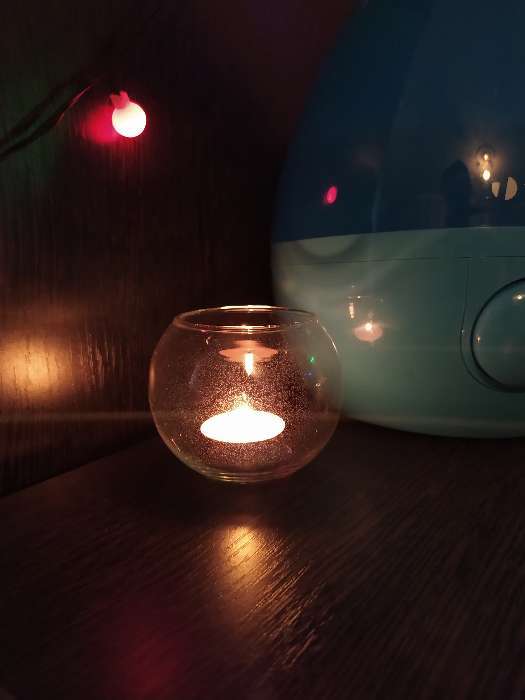 Фотография покупателя товара Подсвечник стекло на 1 свечу "Шар" прозрачный 7х9х9 см - Фото 3