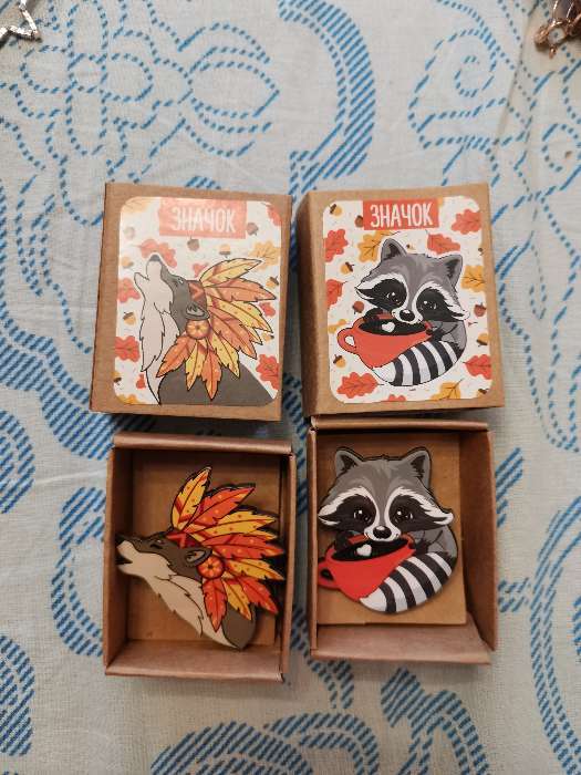 Фотография покупателя товара Значок в коробочке «Волк» 5 х 4 см - Фото 2