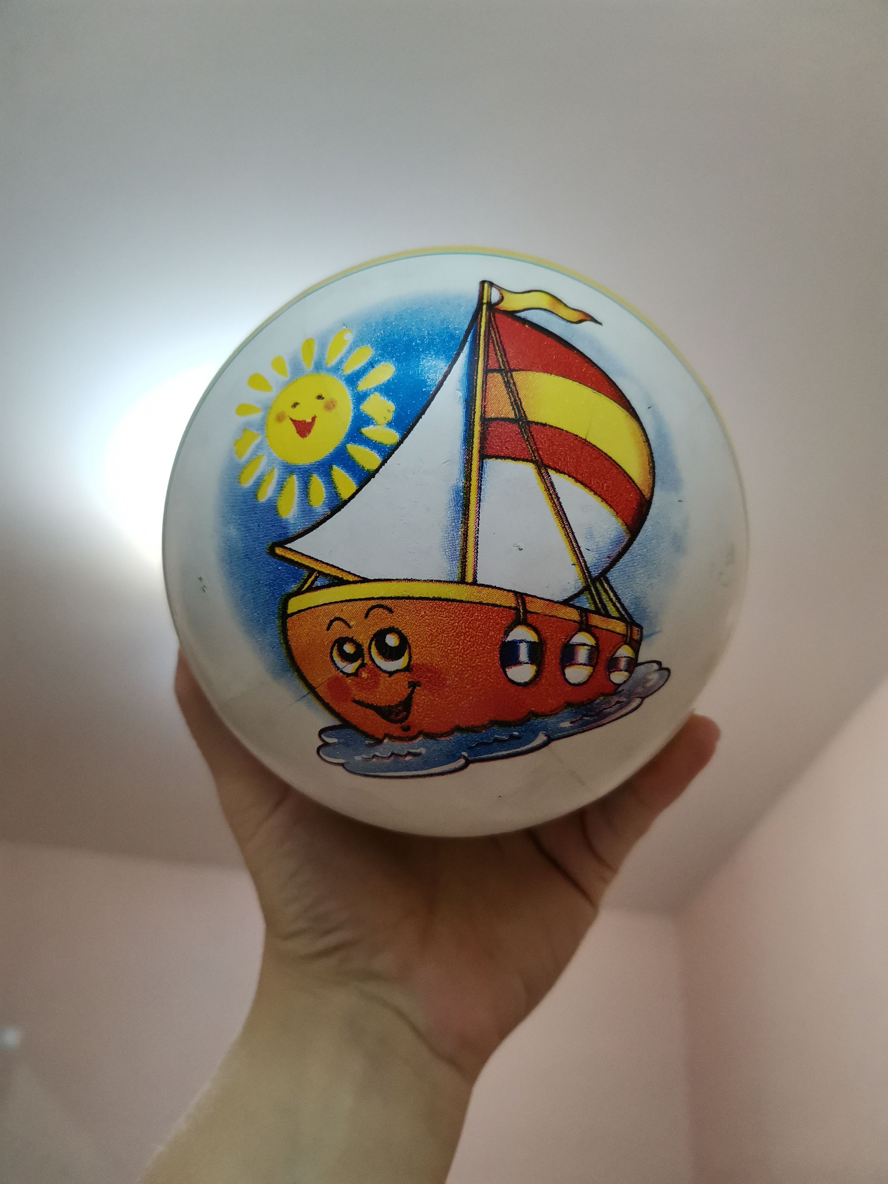 Фотография покупателя товара Мяч, диаметр 15 см, цвета МИКС