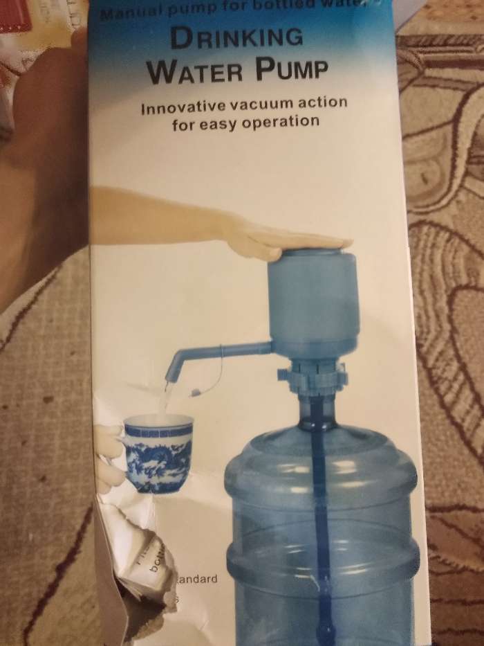Фотография покупателя товара Помпа для воды Luazon, механическая, большая, под бутыль от 11 до 19 л, голубая - Фото 1