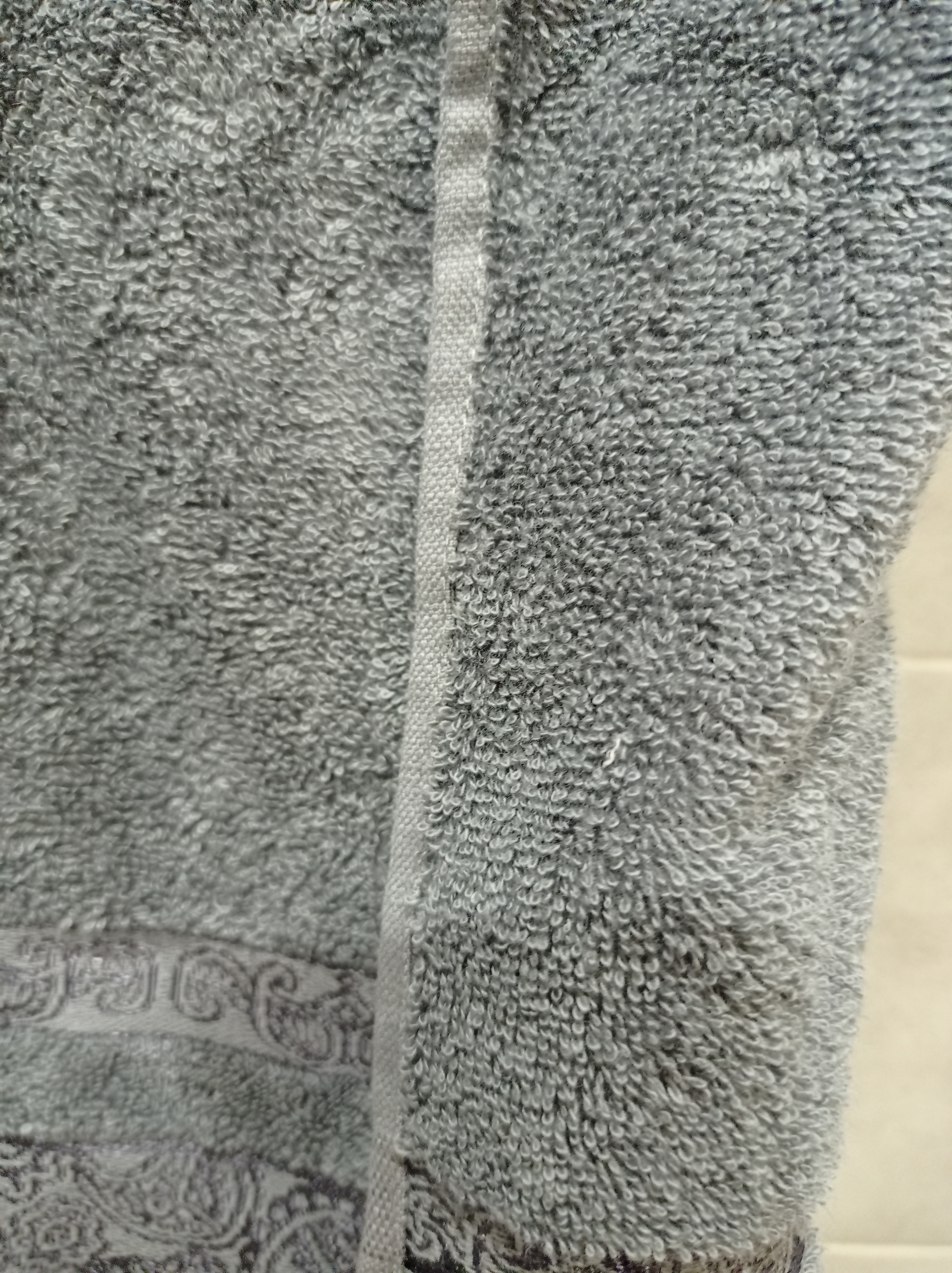 Фотография покупателя товара Полотенце махровое Бодринг 30х60см, серый, хлопок 100%, 430гр/м2 - Фото 1