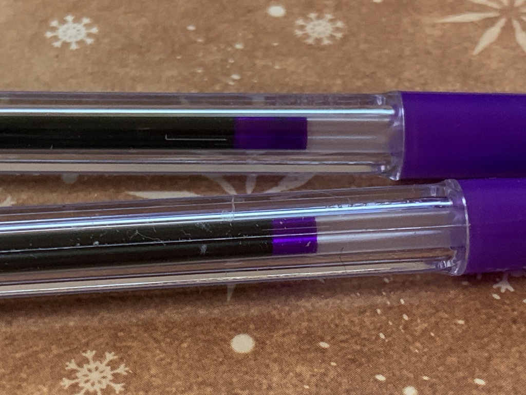 Фотография покупателя товара Ручка шариковая MunHwa MC Gold, узел 0.5 мм, чернила фиолетовые, штрихкод на ручке - Фото 4