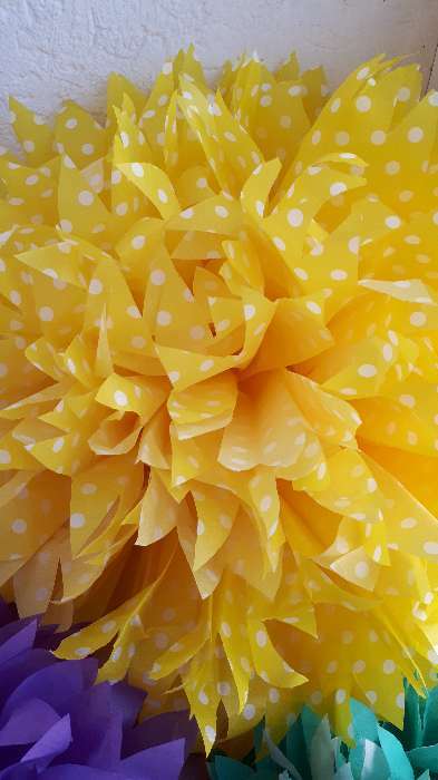Фотография покупателя товара Бумага упаковочная тишью "Горох", желтый, 50 х 66 см - Фото 1