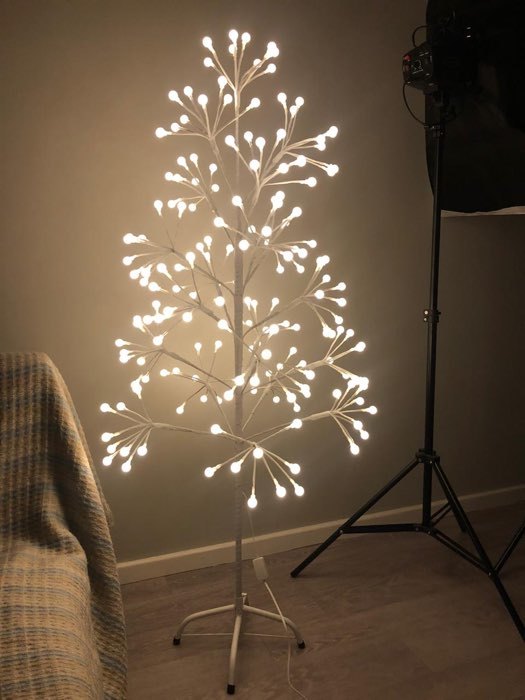 Фотография покупателя товара Светодиодное дерево «Шарики» 1.3 м, 180 LED, постоянное свечение, 220 В, свечение тёплое белое - Фото 1