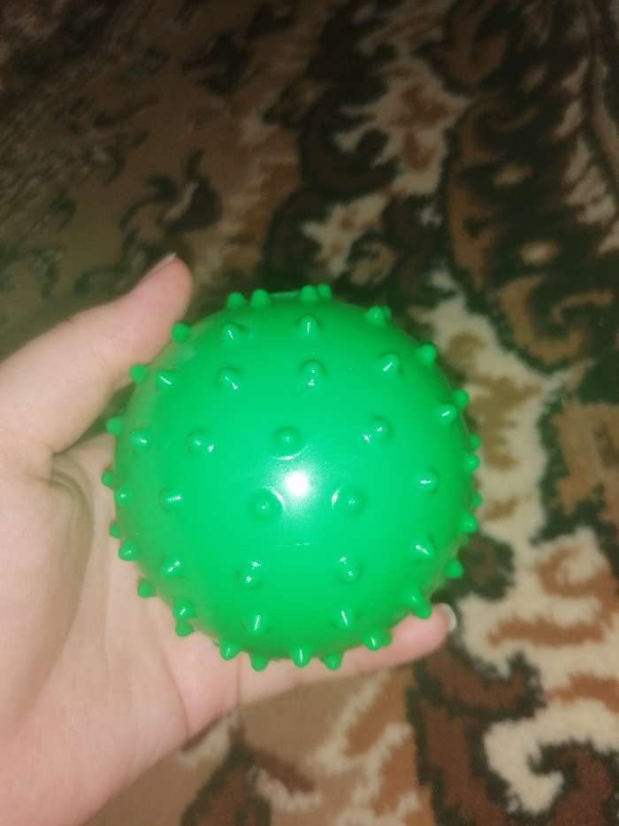 Фотография покупателя товара Мяч массажный, d=10 см, 22 г, цвета МИКС - Фото 3