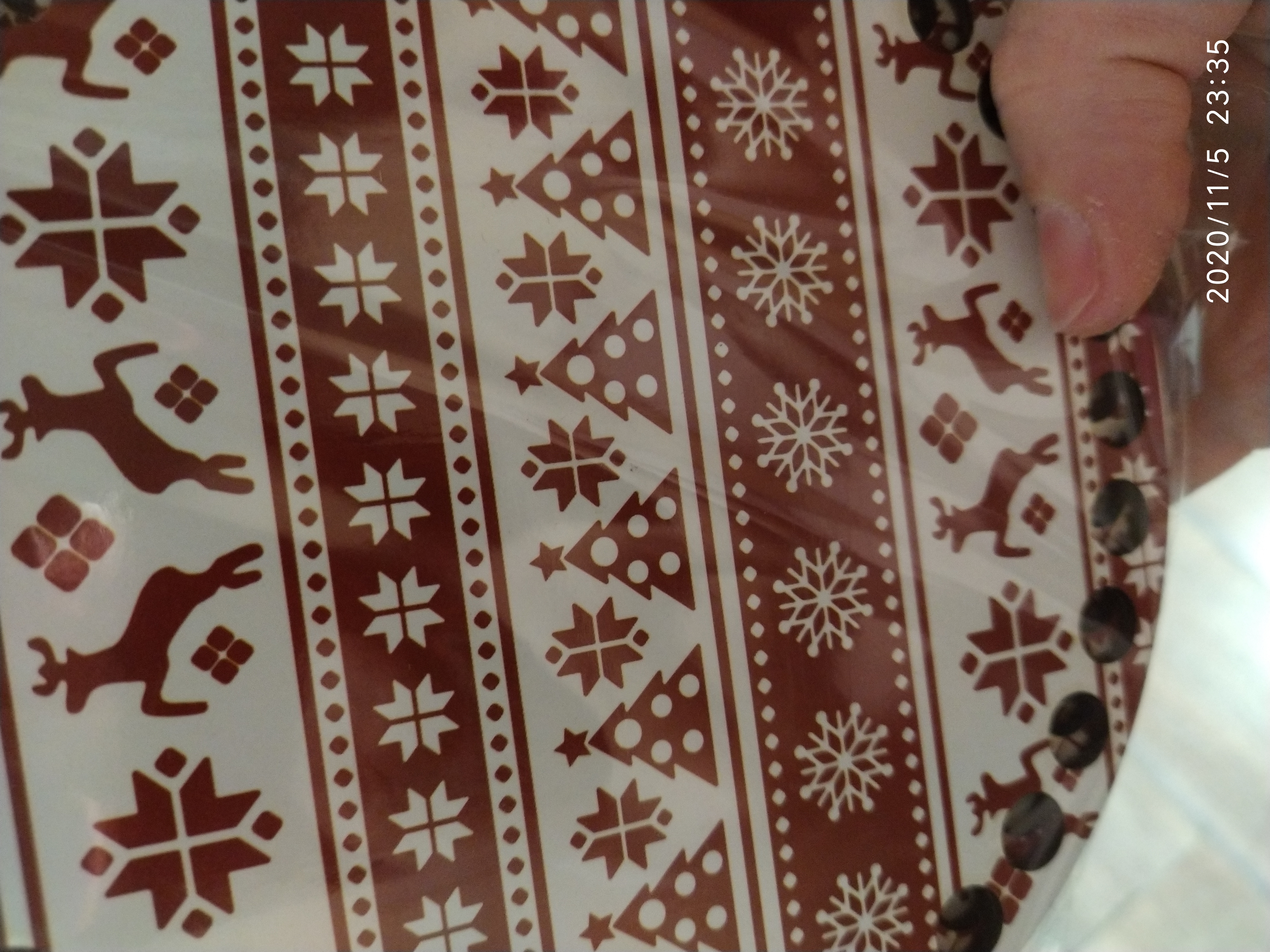 Фотография покупателя товара Заготовка для вязания "Круг. Новогодняя, Свитер с оленями", донышко фанера, размер 15 см - Фото 1