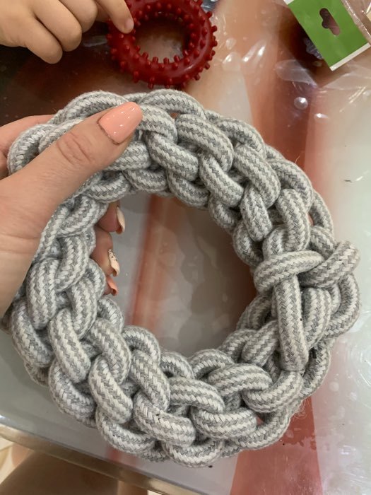 Фотография покупателя товара Игрушка канатная "Кольцо", 250 г, до 20 см, микс цветов - Фото 1