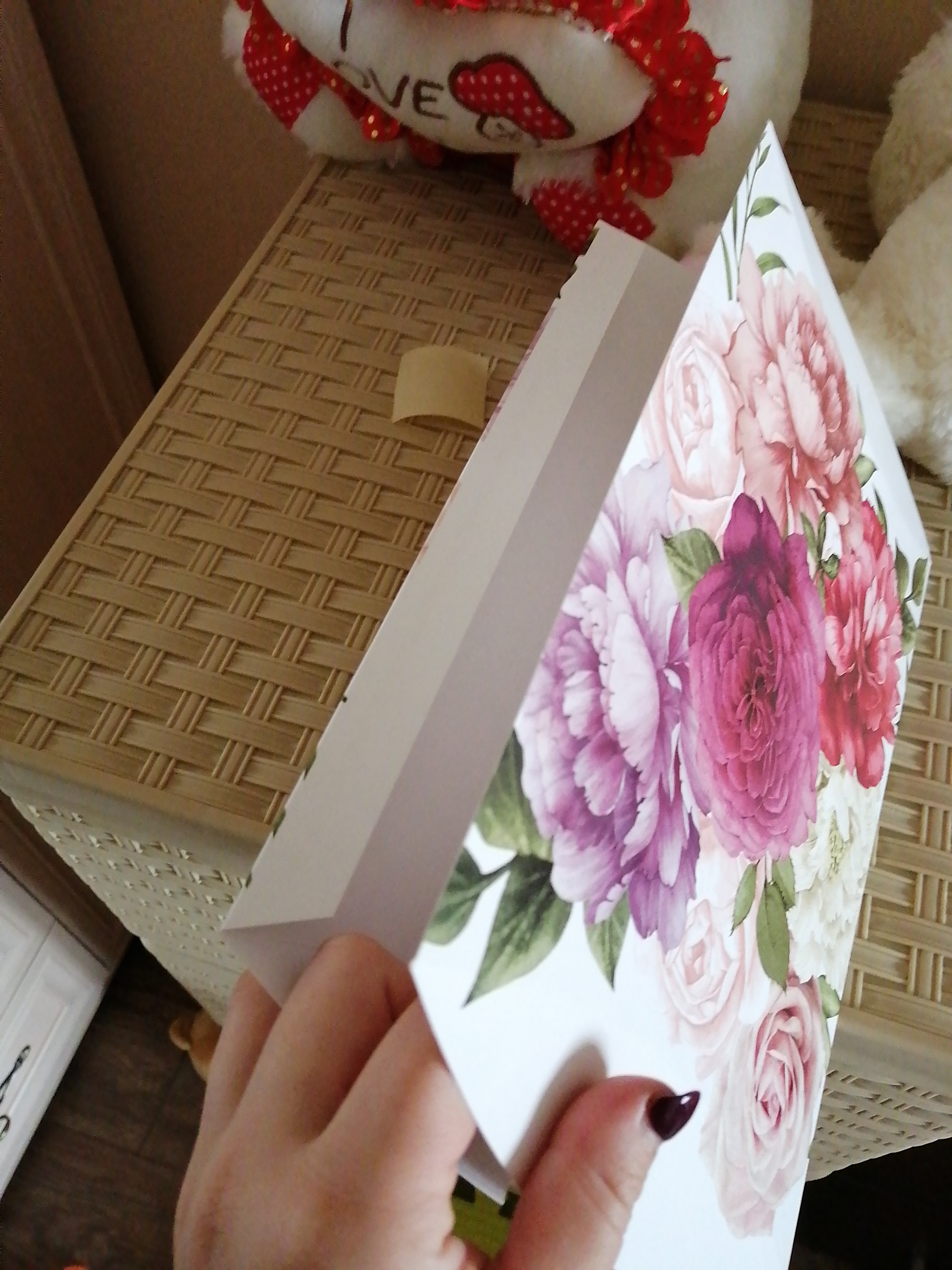 Фотография покупателя товара Коробка складная фигурная «Цветочная нежность», 26 × 19 × 4 см