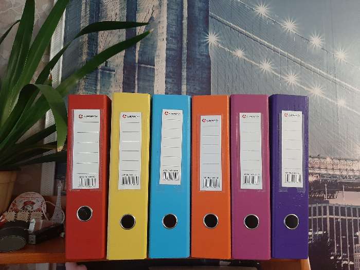 Фотография покупателя товара Папка-регистратор А4, 80 мм Lamark ПП фиолетовый, металлическая окантовка, карман, разобранный - Фото 1