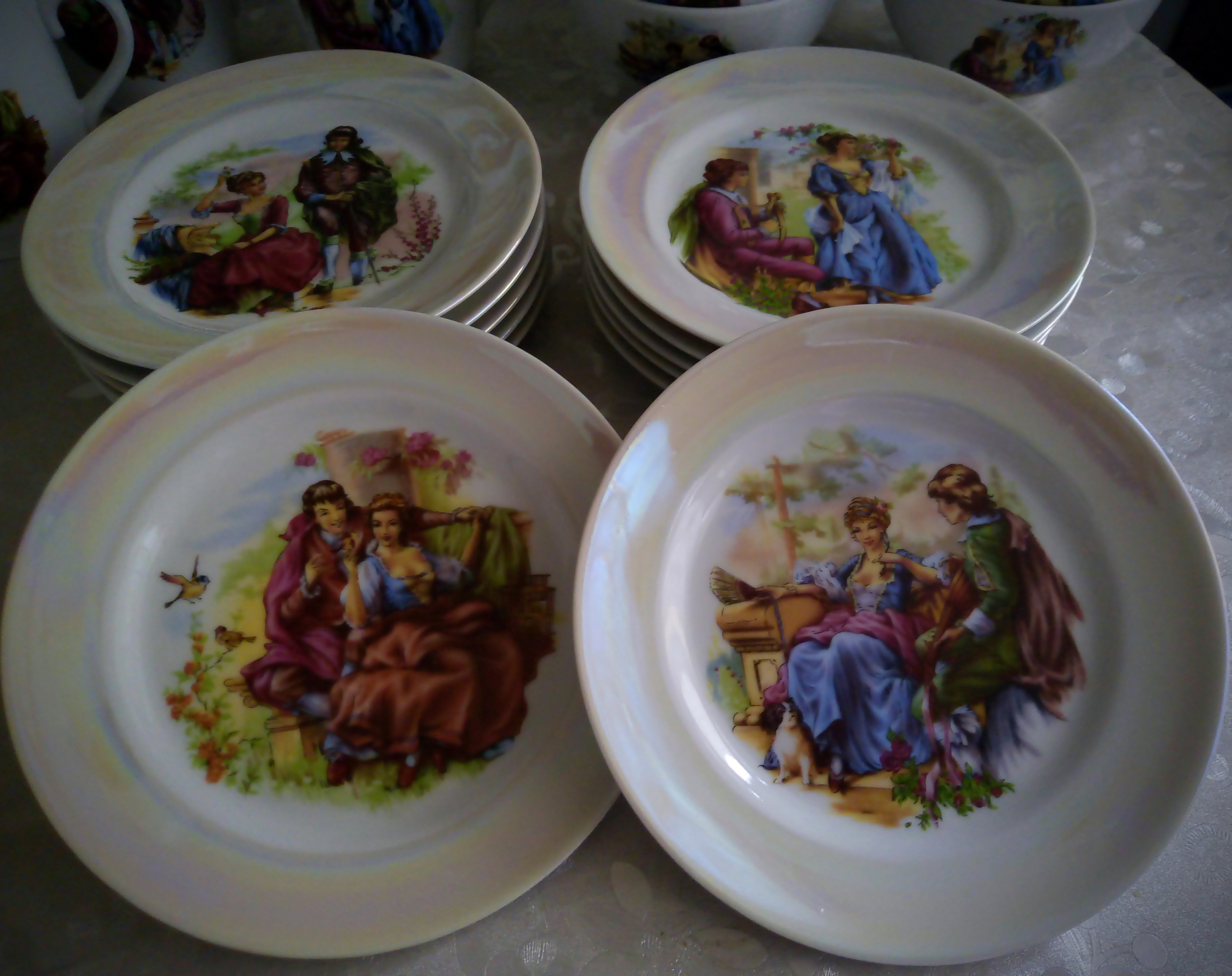 Фотография покупателя товара Набор тарелок фарфоровых «Мадонна», d=17 см, 6 шт, цвет МИКС