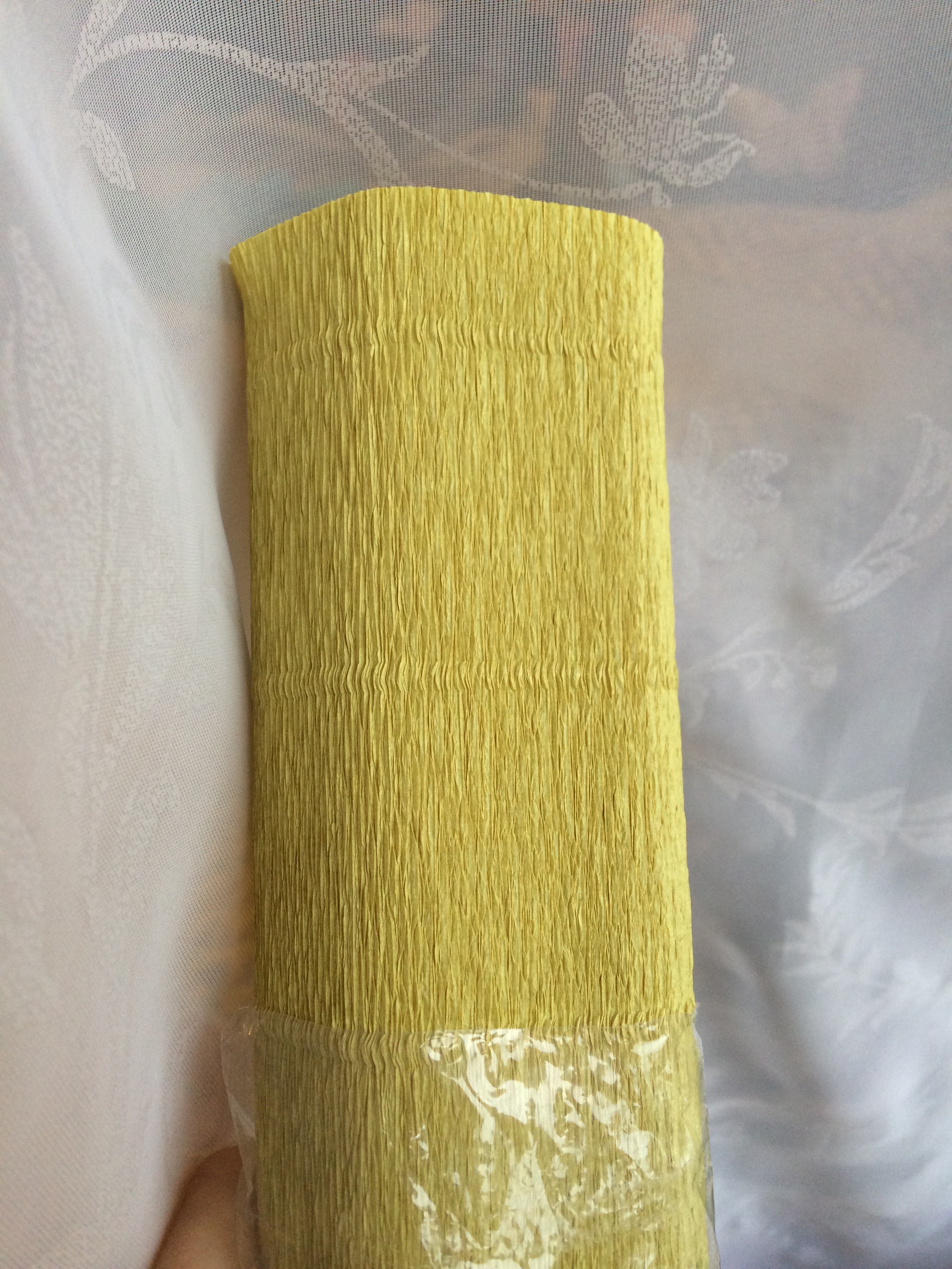Фотография покупателя товара Бумага гофрированная, 579 "Жёлтая горчица", 0,5 х 2,5 м - Фото 8