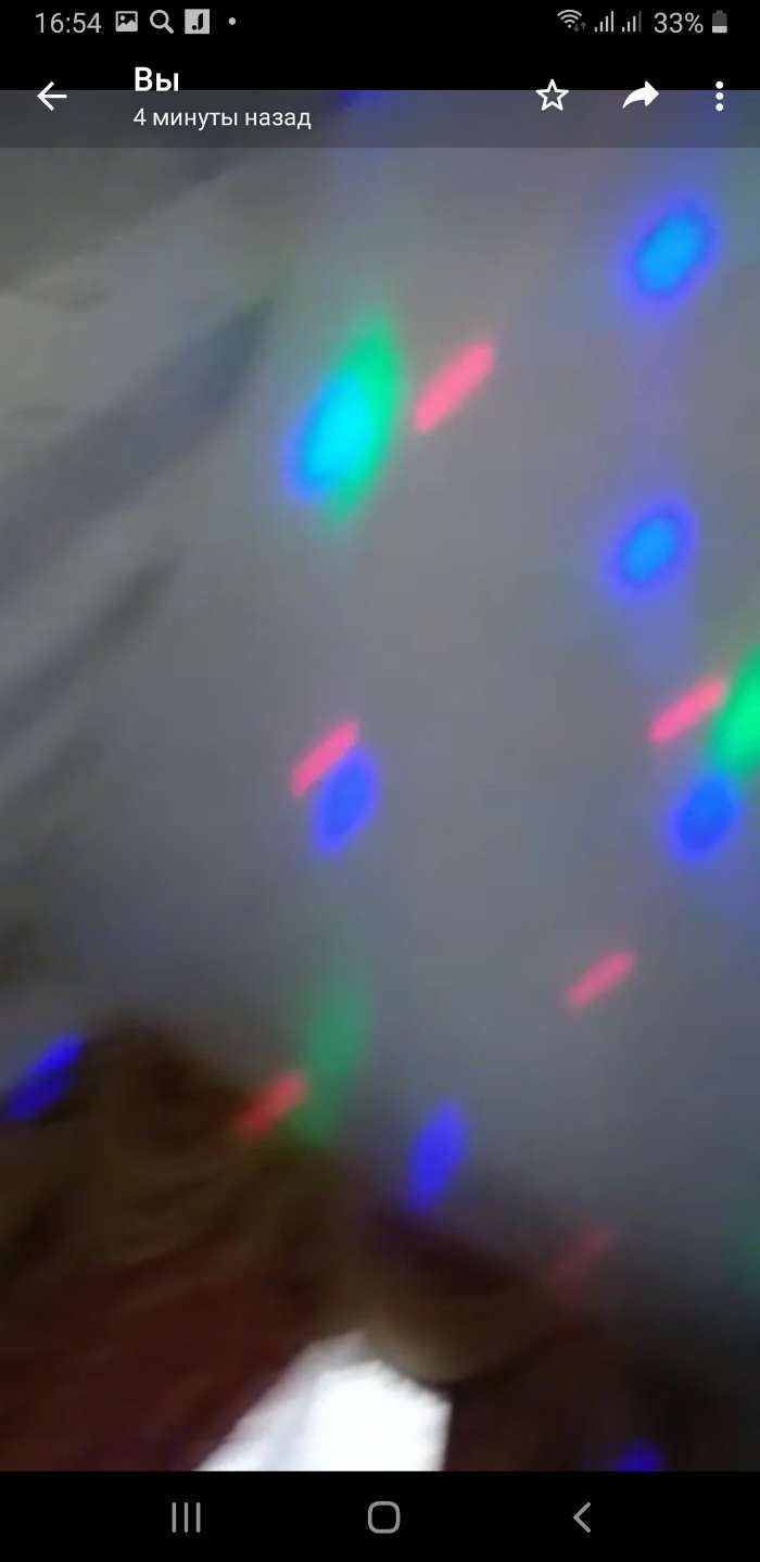 Фотография покупателя товара Световой прибор «Мини диско-шар» 8 см, Е27, свечение RGB - Фото 1
