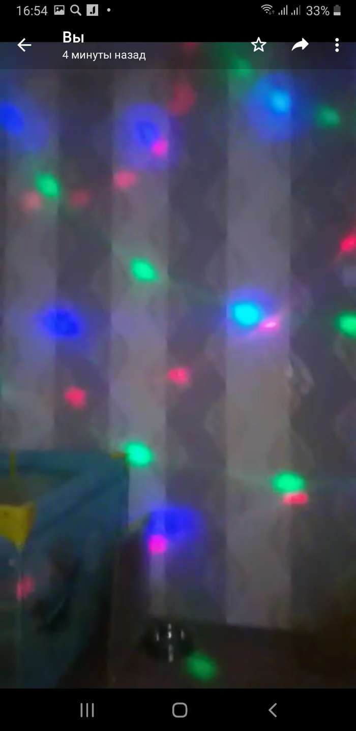 Фотография покупателя товара Световой прибор «Мини диско-шар» 8 см, Е27, свечение RGB