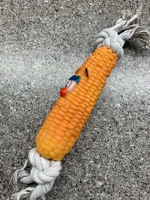 Фотография покупателя товара Игрушка на канате "Кукуруза" для собак, 30 см (кукуруза 14 см)