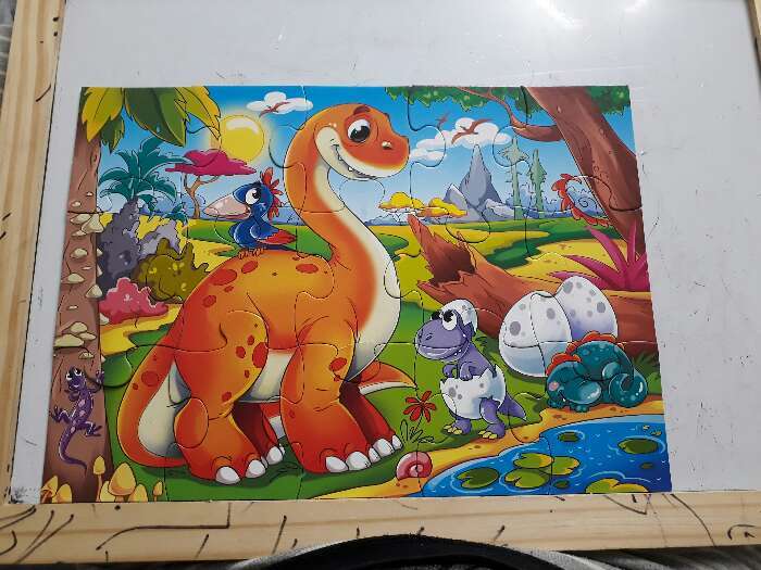 Фотография покупателя товара Макси-пазл 15 элементов «Смешные динозавры» - Фото 4