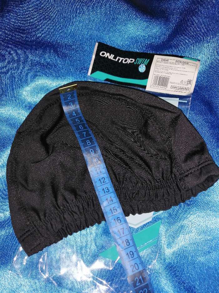 Фотография покупателя товара Шапочка для плавания взрослая ONLYTOP, тканевая, обхват 54-60 см - Фото 4