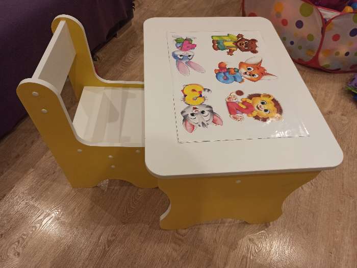 Фотография покупателя товара Комплект детской мебели «Цифры», цвета: белый, жёлтый - Фото 2