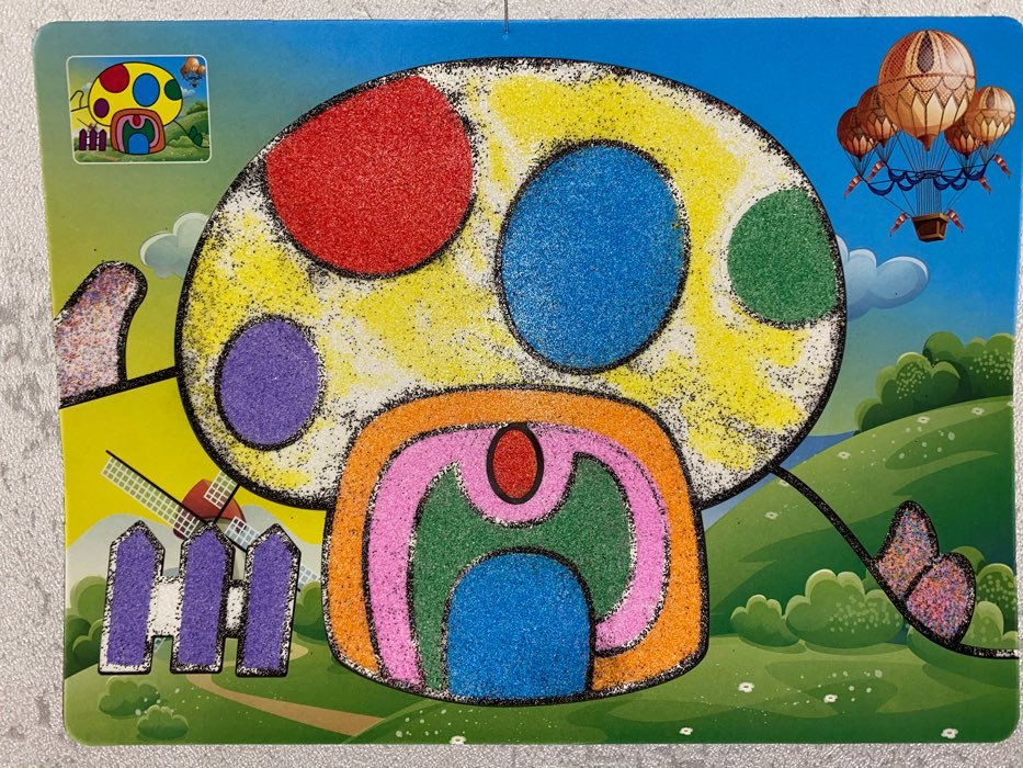 Фотография покупателя товара Фреска с цветным основанием "Дом" 9 цветов песка по 2 г - Фото 1